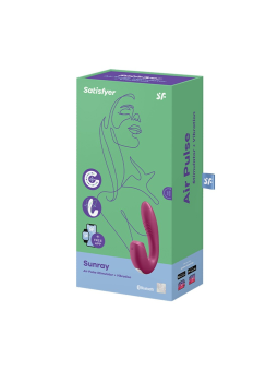 VIBRADOR SUNRAY COM APP SATISFYER VERMELHO