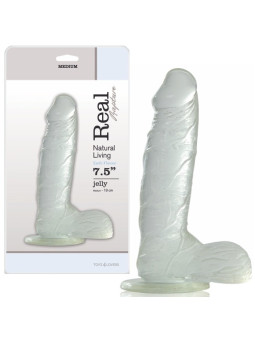 DILDO REAL RAPTURE EARTH FLAVOUR 7.5'' TRANSPARENTE