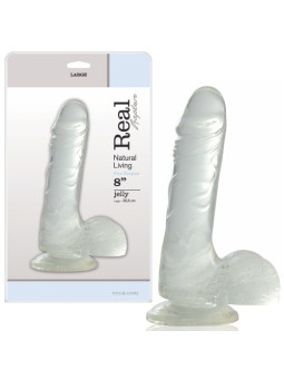 DILDO REAL RAPTURE FIRE PASSION 8'' TRANSPARENTE