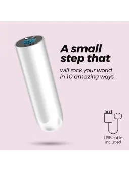 QUACKERS BALA VIBRATÓRIA RECARREGÁVEL POR USB BRANCA CRUSHIOUS