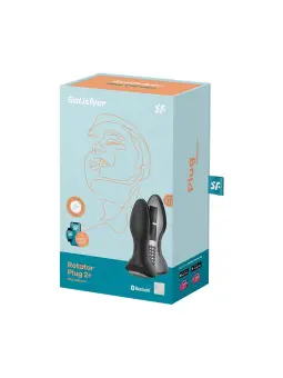 PLUG VIBRATÓRIO ROTATOR PLUG 2+ COM APP SATISFYER PRETO