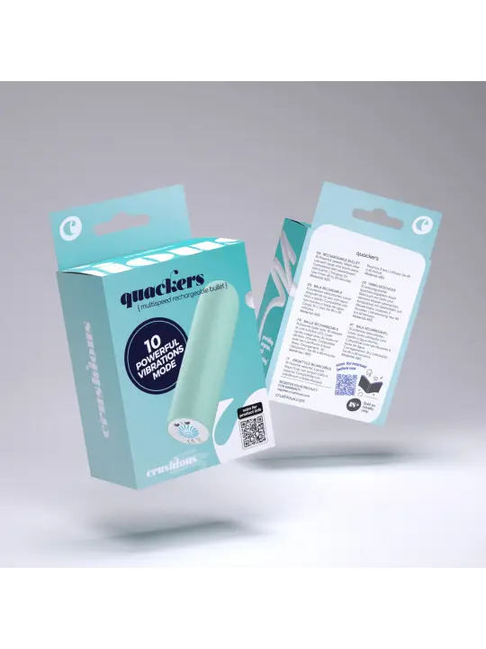 QUACKERS BALA VIBRATÓRIA RECARREGÁVEL POR USB VERDE MENTA CRUSHIOUS
