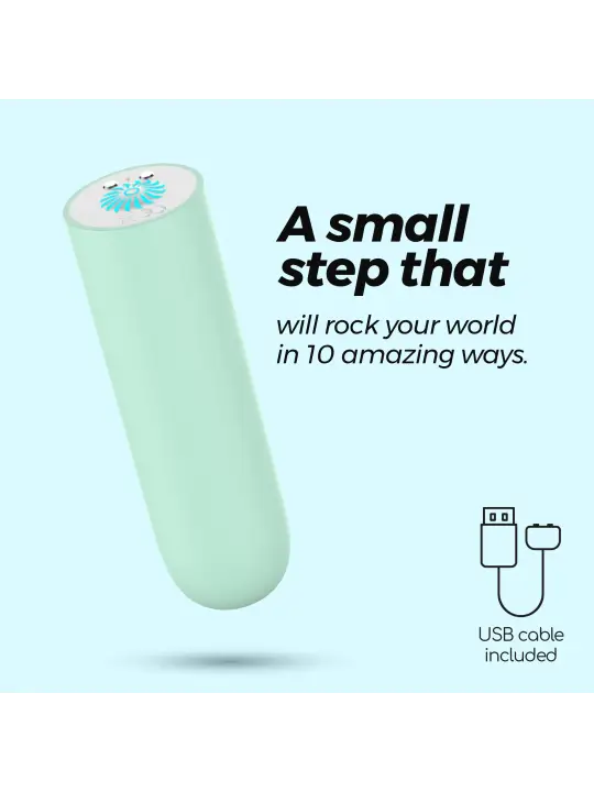 QUACKERS BALA VIBRATÓRIA RECARREGÁVEL POR USB VERDE MENTA CRUSHIOUS