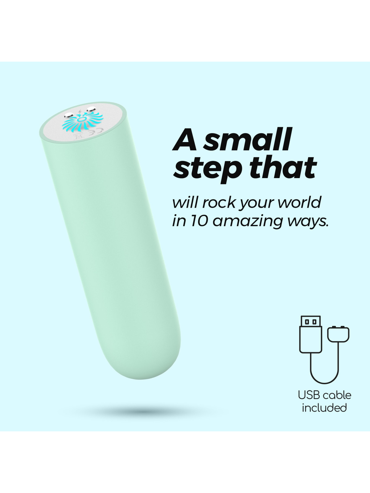 QUACKERS BALA VIBRATÓRIA RECARREGÁVEL POR USB VERDE MENTA CRUSHIOUS