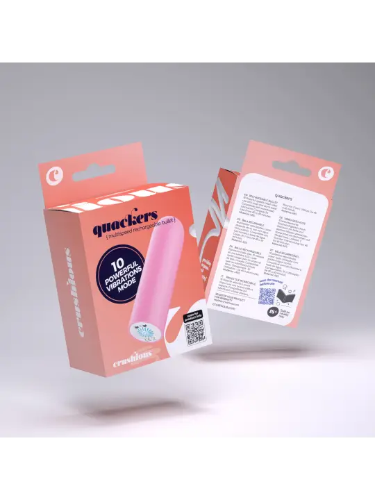QUACKERS BALA VIBRATÓRIA RECARREGÁVEL POR USB ROSA CRUSHIOUS