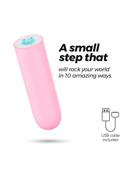 QUACKERS BALA VIBRATÓRIA RECARREGÁVEL POR USB ROSA CRUSHIOUS