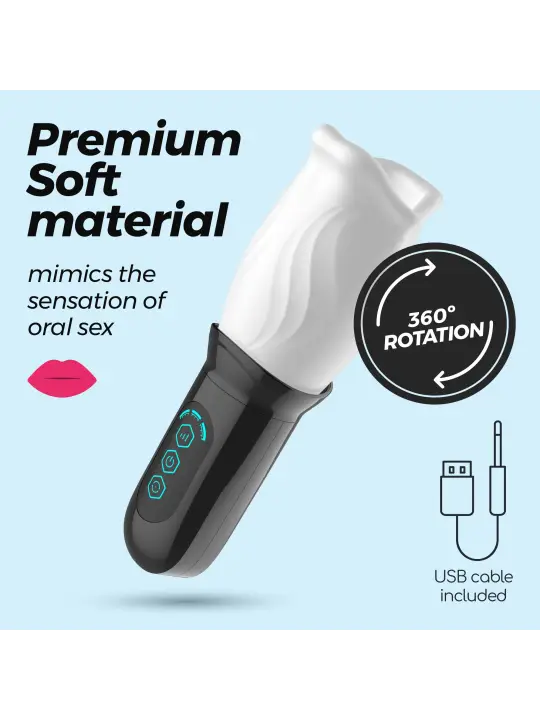 MASTURBADOR COM COPA ROTATIVA FELLATRIX CRUSHIOUS