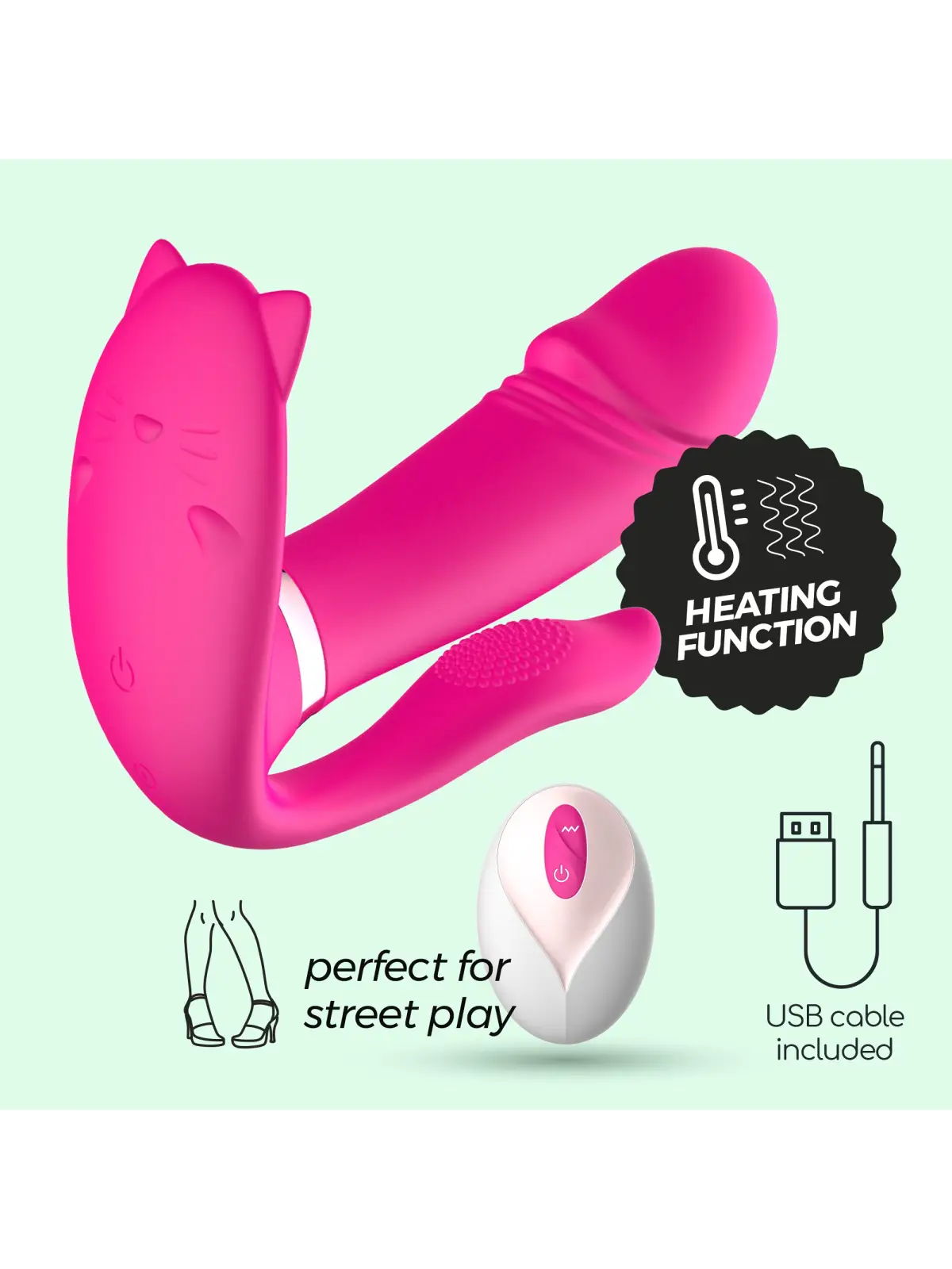 ESTIMULADOR COM CONTROLO REMOTO FRITZ CRUSHIOUS ROSA