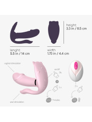 ESTIMULADOR COM CONTROLO REMOTO FRITZ CRUSHIOUS ROSA PASTEL