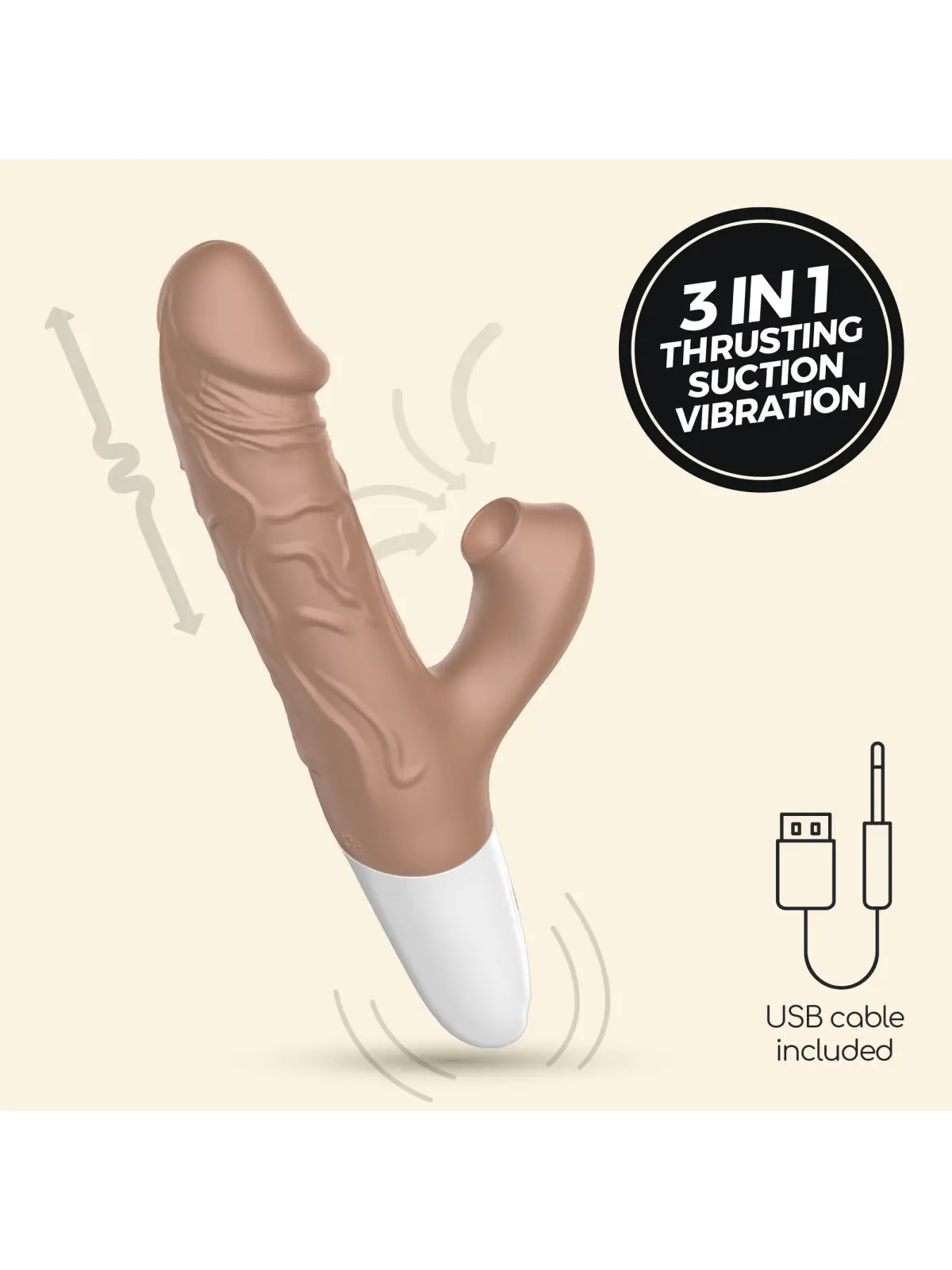 VIBRADOR REALISTA COM VAI-VEM EL MATADOR CRUSHIOUS