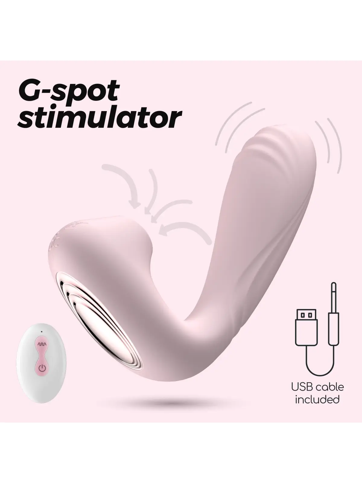 ESTIMULADOR COM CONTROLO REMOTO POOKIE + CRUSHIOUS ROSA