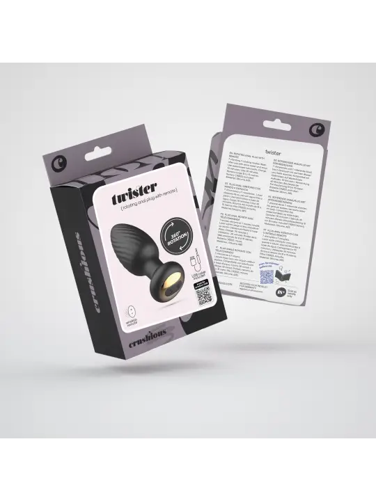 TWISTER PLUG ANAL ROTATIVO COM CONTROLO REMOTO CRUSHIOUS