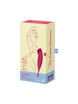 VIBRADOR TWIRLING PRO SATISFYER COM APLICAÇÃO CONNECT VERMELHO