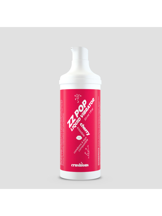 VIBRADOR LÍQUIDO ZZ POP COM AROMA CEREJA 30ML CRUSHIOUS
