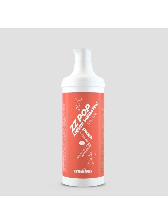 VIBRADOR LÍQUIDO ZZ POP COM AROMA PÊSSEGO 30ML CRUSHIOUS