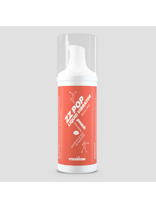VIBRADOR LÍQUIDO ZZ POP COM AROMA PÊSSEGO 30ML CRUSHIOUS