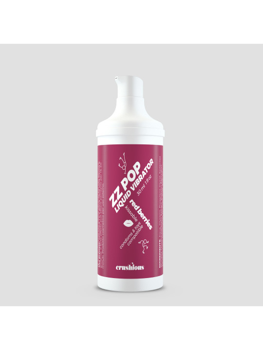 VIBRADOR LÍQUIDO ZZ POP COM AROMA FRUTOS VERMELHOS 30ML CRUSHIOUS