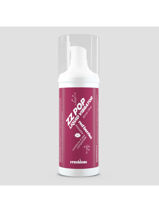 VIBRADOR LÍQUIDO ZZ POP COM AROMA FRUTOS VERMELHOS 30ML CRUSHIOUS