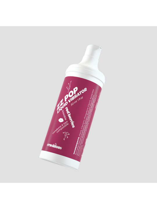 VIBRADOR LÍQUIDO ZZ POP COM AROMA FRUTOS VERMELHOS 30ML CRUSHIOUS