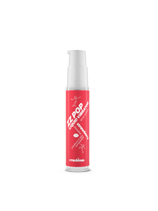 VIBRADOR LÍQUIDO ZZ POP COM AROMA MORANGO 10ML CRUSHIOUS