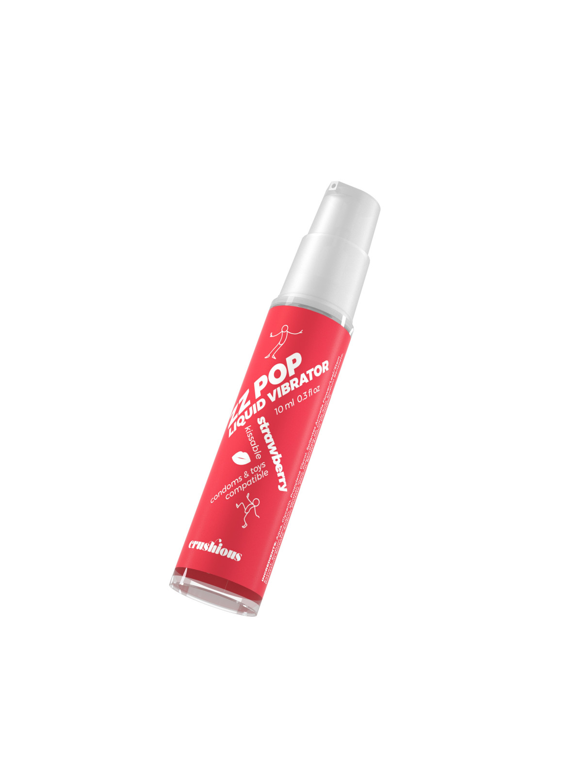 VIBRADOR LÍQUIDO ZZ POP COM AROMA MORANGO 10ML CRUSHIOUS