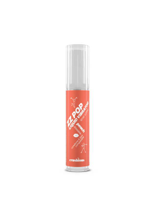 VIBRADOR LÍQUIDO ZZ POP COM AROMA PÊSSEGO 10ML CRUSHIOUS