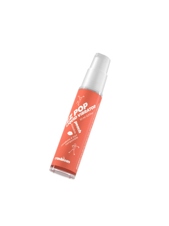 VIBRADOR LÍQUIDO ZZ POP COM AROMA PÊSSEGO 10ML CRUSHIOUS