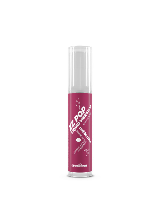VIBRADOR LÍQUIDO ZZ POP COM AROMA FRUTOS VERMELHOS 10ML CRUSHIOUS