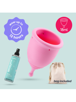 COPO MENSTRUAL MINERVA XS COM BOLSA E LIMPADOR DE BRINQUEDOS 150 ML CRUSHIOUS
