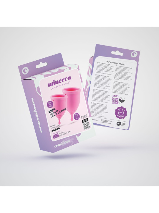 COPOS MENSTRUAIS MINERVA S + L COM BOLSA CRUSHIOUS