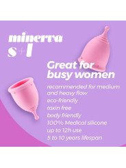 COPOS MENSTRUAIS MINERVA S + L COM BOLSA E LIMPADOR DE BRINQUEDOS 150 ML CRUSHIOUS
