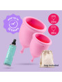 COPOS MENSTRUAIS MINERVA S + L COM BOLSA E LIMPADOR DE BRINQUEDOS 150 ML CRUSHIOUS