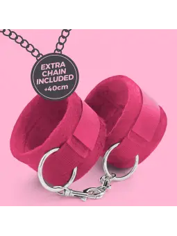 ALGEMAS DE VELCRO TOUGH LOVE COM CORRENTE DE 40CM EXTRA CRUSHIOUS ROSA