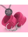ALGEMAS DE VELCRO TOUGH LOVE COM CORRENTE DE 40CM EXTRA CRUSHIOUS ROSA