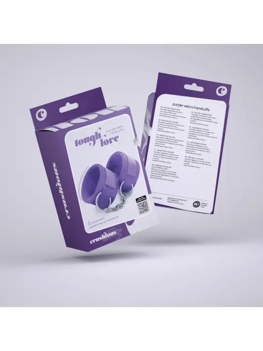 ALGEMAS DE VELCRO TOUGH LOVE COM CORRENTE DE 40CM EXTRA CRUSHIOUS ROXO