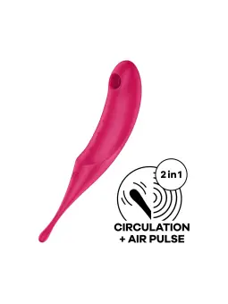 ESTIMULADOR TWIRLING PRO VERMELHO SATISFYER