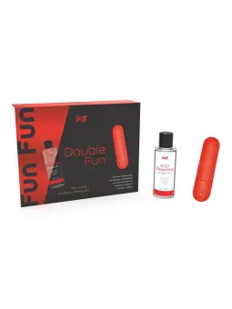 BALA VIBRATÓRIA E GEL LUBRIFICANTE DE MORANGO 50ML DOUBLE FUN INTT