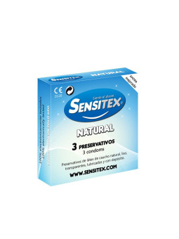 PRESERVATIVOS VEGAN NATURAIS 3 UNIDADES SENSITEX