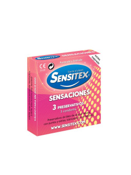 PRESERVATIVOS SENSAÇÕES VEGAN NATURAIS 3 UNIDADES SENSITEX