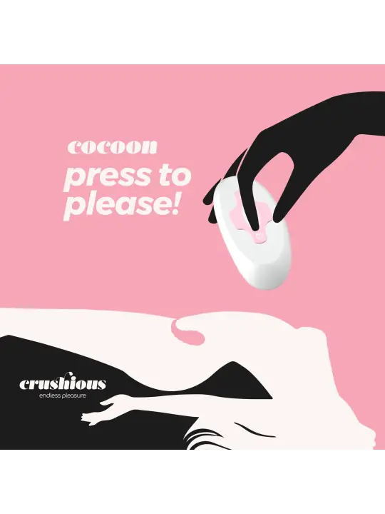 COCOON OVO VIBRATÓRIO RECARREGÁVEL COM COMANDO À DISTÂNCIA CRUSHIOUS ROSA