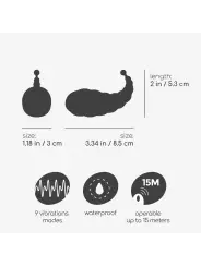 COCOON OVO VIBRATÓRIO RECARREGÁVEL COM COMANDO À DISTÂNCIA CRUSHIOUS PRETO