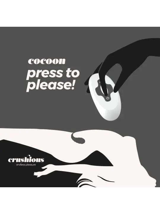 COCOON OVO VIBRATÓRIO RECARREGÁVEL COM COMANDO À DISTÂNCIA CRUSHIOUS PRETO