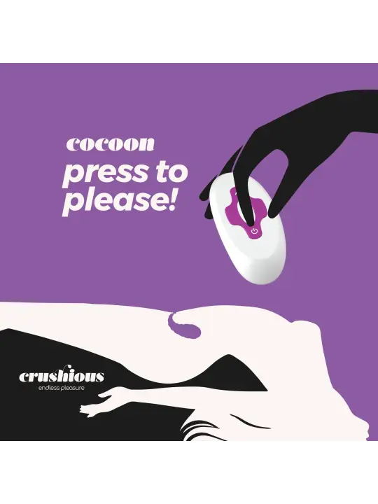 COCOON OVO VIBRATÓRIO RECARREGÁVEL COM COMANDO À DISTÂNCIA CRUSHIOUS ROXO