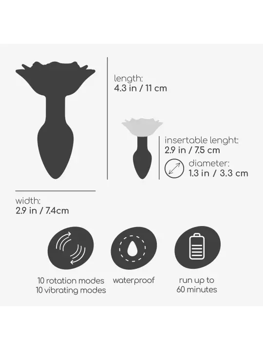 GIULIETTA PLUG ANAL ROTATIVO COM COMANDO À DISTÂNCIA CRUSHIOUS