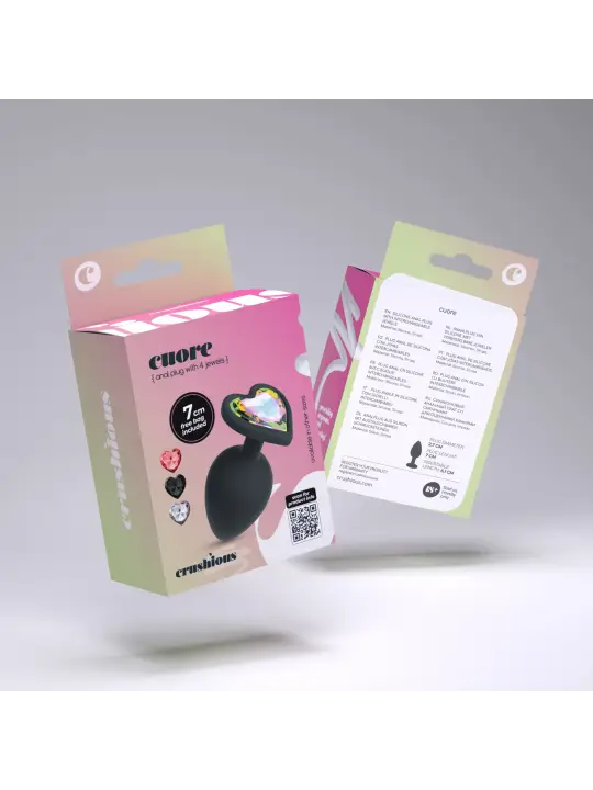 CUORE PLUG ANAL PEQUENO COM 4 JOIAS INTERCAMBIÁVEIS CRUSHIOUS