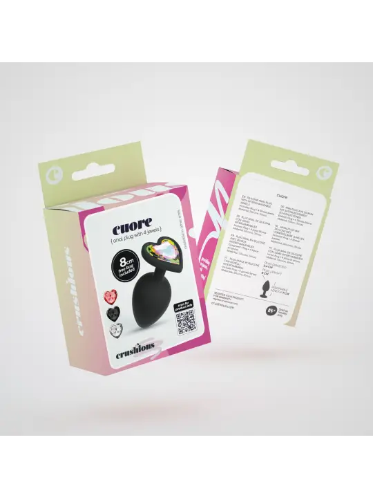 CUORE PLUG ANAL MÉDIO COM 4 JOIAS INTERCAMBIÁVEIS CRUSHIOUS