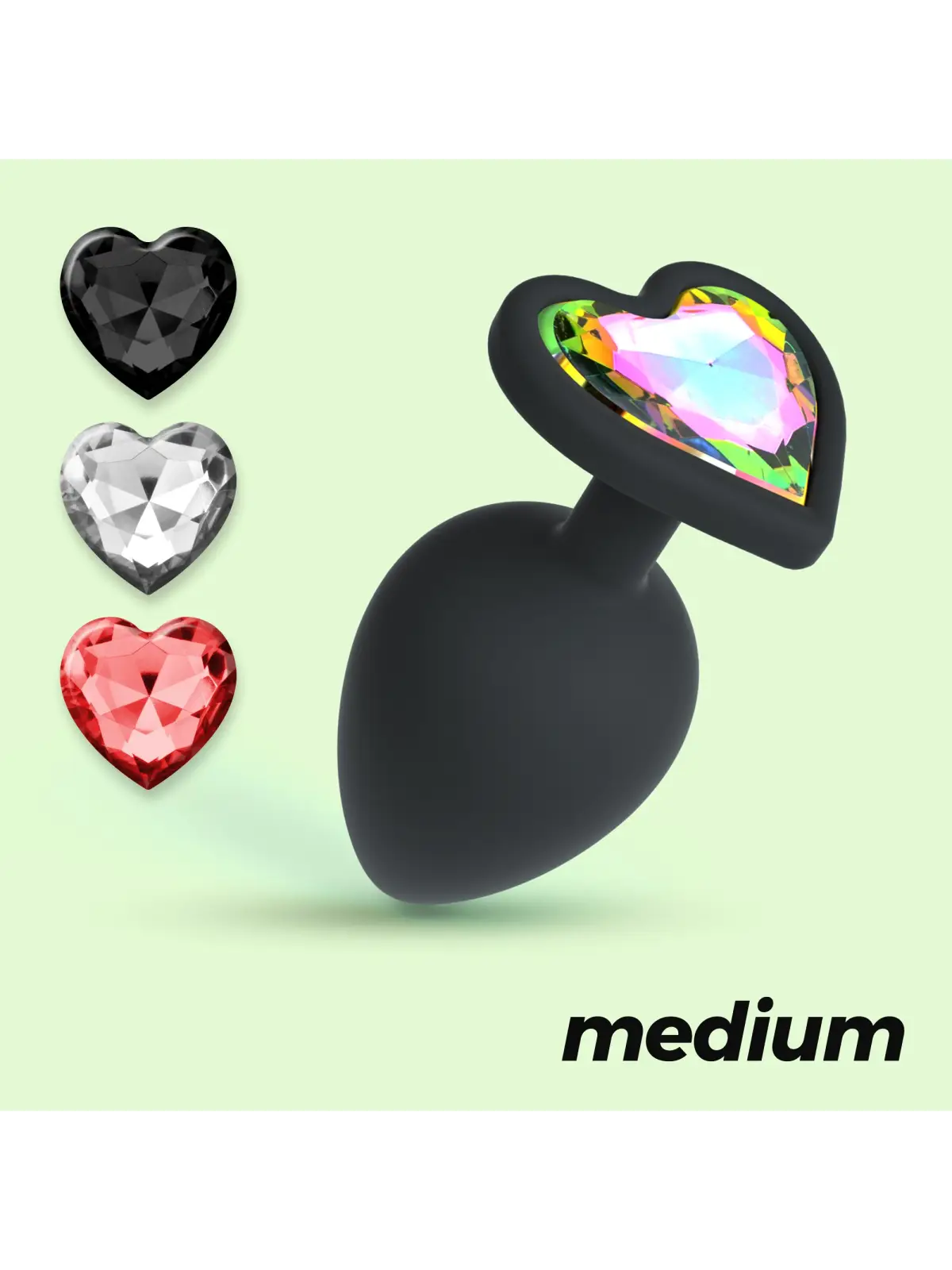 CUORE PLUG ANAL MÉDIO COM 4 JOIAS INTERCAMBIÁVEIS CRUSHIOUS