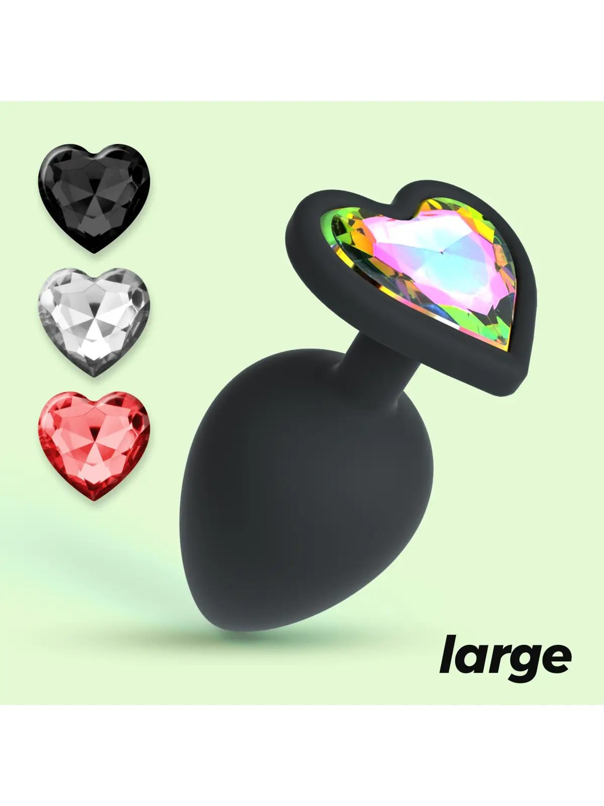 CUORE PLUG ANAL GRANDE COM 4 JOIAS INTERCAMBIÁVEIS CRUSHIOUS