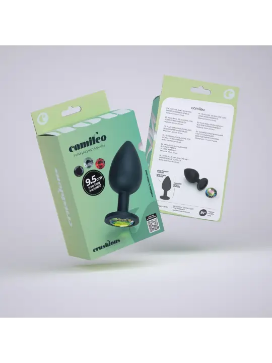 CAMILEO PLUG ANAL GRANDE COM 4 JOIAS INTERCAMBIÁVEIS CRUSHIOUS