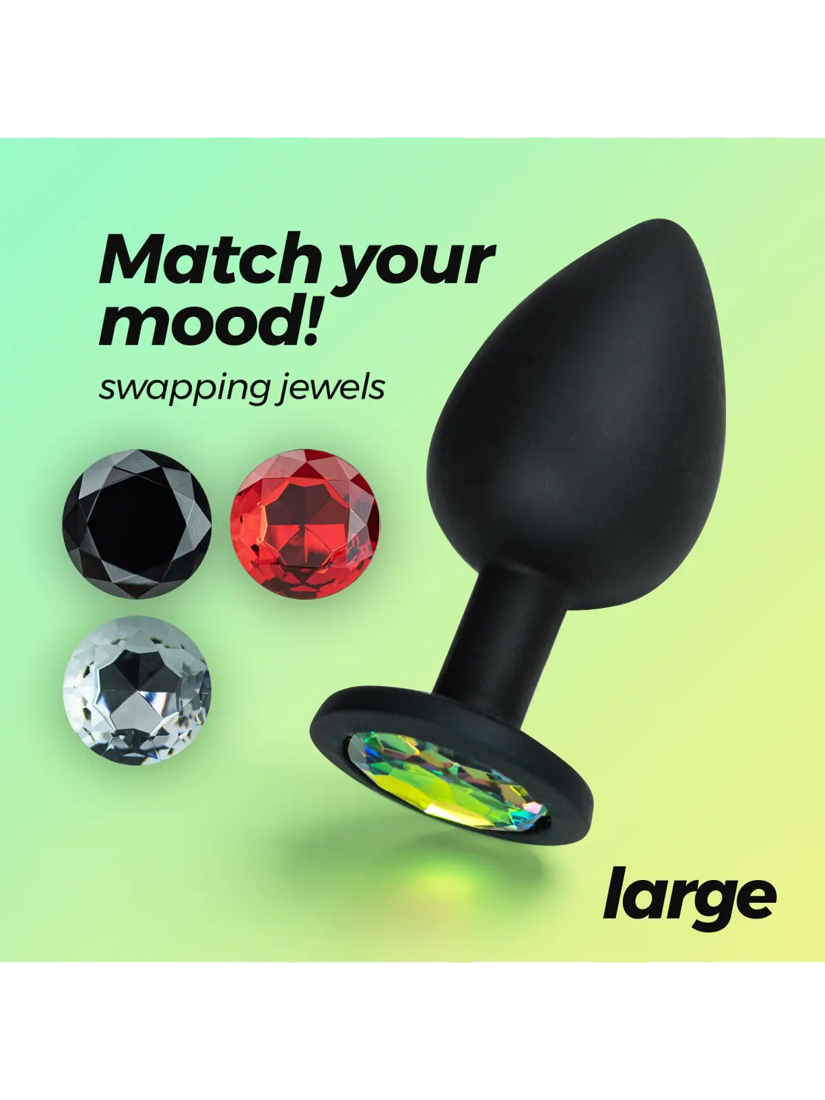 CAMILEO PLUG ANAL GRANDE COM 4 JOIAS INTERCAMBIÁVEIS CRUSHIOUS